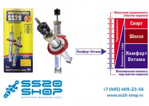 Амортизаторы задней подвески SS20 для ВАЗ 2192-2194 Лада Калина 2 (к-т 2 шт)