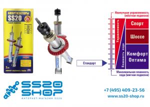 Амортизаторы задней подвески SS20 для ВАЗ 2192-2194 Лада Калина 2 (к-т 2 шт)